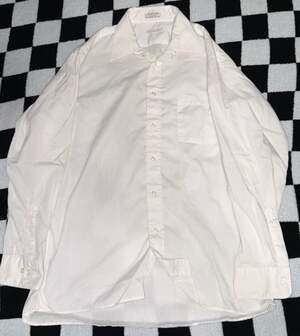 Vintage Christian Dior Plus de Coton Striped Dress Shirt Size 16 32-33